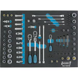 Hazet 163-139/90 Dopsleutelset Metrisch 1/4 (6.3 mm), 3/8 (10 mm), 1/2 (12.5 mm) 90-delig