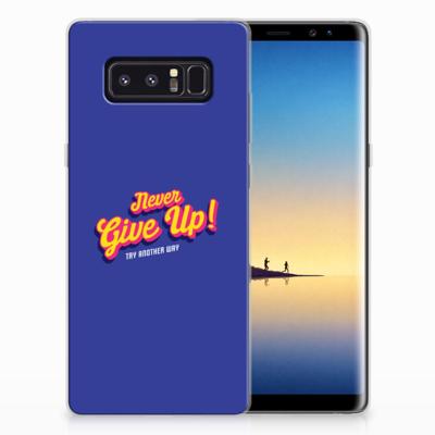 Samsung Galaxy Note 8 | Siliconen hoesje | met naam Never Give Up Samsung Galaxy Note 8 | Siliconen hoesje | met naam Never Give Up