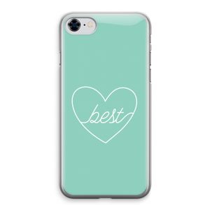 Best heart pastel: iPhone 8 Transparant Hoesje