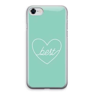 Best heart pastel: iPhone 8 Transparant Hoesje