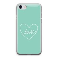 Best heart pastel: iPhone 8 Transparant Hoesje