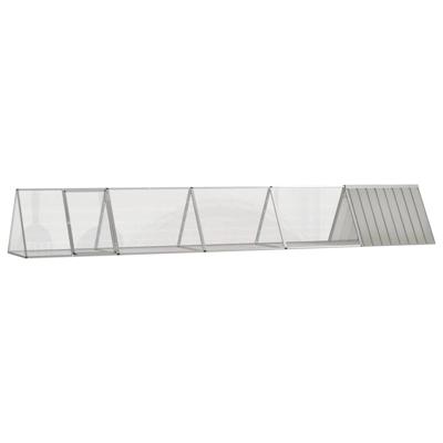 Konijnenhok 504,5x80,5x71 cm gegalvaniseerd staal grijs