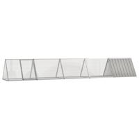 Konijnenhok 504,5x80,5x71 cm gegalvaniseerd staal grijs