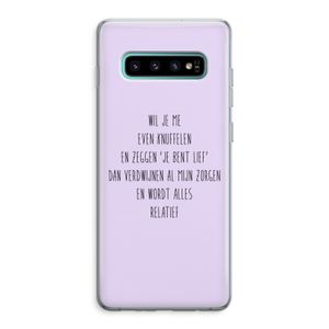 Relatief: Samsung Galaxy S10 Plus Transparant Hoesje