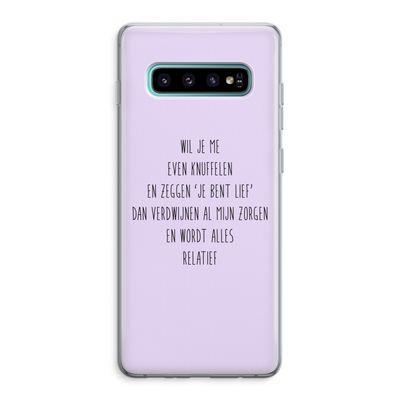 Relatief: Samsung Galaxy S10 Plus Transparant Hoesje