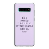 Relatief: Samsung Galaxy S10 Plus Transparant Hoesje