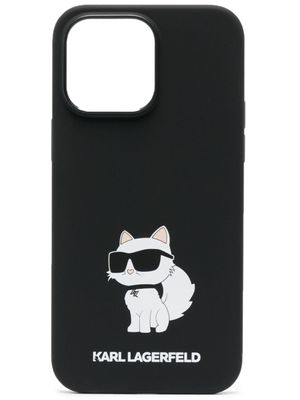 Karl Lagerfeld coque d'iPhone 14 Pro Max Ikon Choupette - Noir