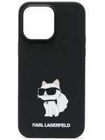 Karl Lagerfeld coque d'iPhone 14 Pro Max Choupette - Noir