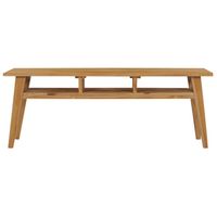 The Living Store Tv-meubel Koloniale Stijl - 120 x 35 x 45 cm - Massief teakhout - 3 schappen