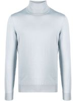 Zegna roll-neck fine-knit jumper - Bleu