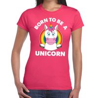 Gay pride born to be a unicorn t-shirt roze dames 2XL  - - thumbnail