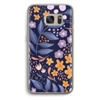 Flowers with blue leaves: Samsung Galaxy S7 Transparant Hoesje
