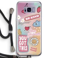 Positivity: Samsung Galaxy S8 Transparant Hoesje met koord