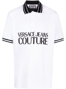 Versace Jeans Couture polo en coton à logo imprimé - Blanc