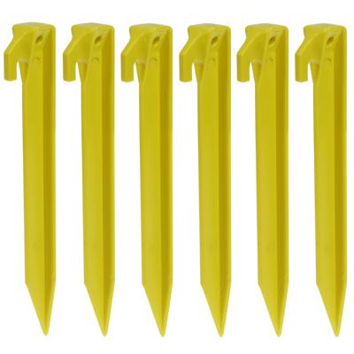Redcliffs tentharingen - pennen - 24x - geel - kunststof - 23 cm - voor diverse ondergronden