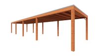 Trendhout Overkapping Palermo 1435x370 cm- Plat dak- Hout- Trendhout