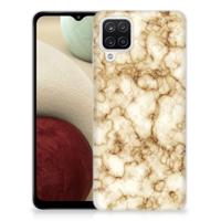 Samsung Galaxy A12 | TPU | Siliconen hoesje | Marmer Goud