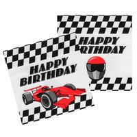 Race Servetten Happy Birthday Racewagen (20st) - thumbnail