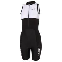 Zone3 Lava long distance mouwloos trisuit zwart/wit dames