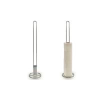 Staande toiletrolhouder - voor 5 rollen - zilver - 60 cm - metaal - wc rolhouder