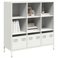 Hoge kast 101,5x39x103,5 cm staal wit Hoge kast 101,5x39x103,5 cm staal wit