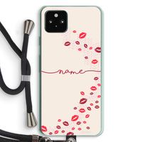 Kusjes: Pixel 5a 5G Transparant Hoesje met koord