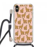Alpacas: iPhone XS Max Transparant Hoesje met koord Alpacas: iPhone XS Max Transparant Hoesje met koord