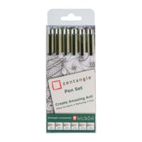 Tekenset sakura zentangle set 6 pennen zwart