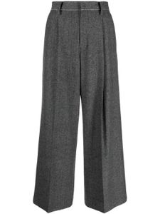 Yohji Yamamoto pantalon ample à motif de chevrons - Gris