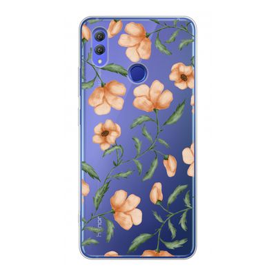 Peachy flowers: Honor Note 10 Transparant Hoesje