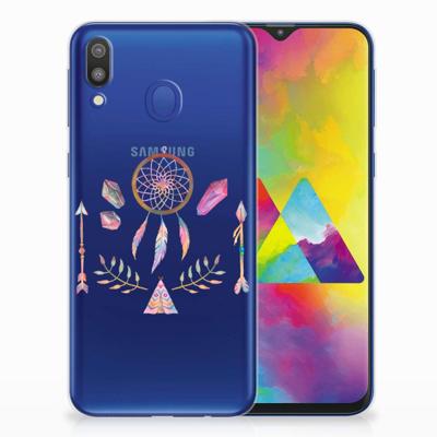 Samsung Galaxy M20 (Power) Telefoonhoesje met Naam Boho Dreamcatcher Samsung Galaxy M20 (Power) Telefoonhoesje met Naam Boho Dreamcatcher