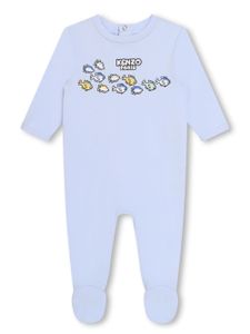 Kenzo Kids pyjama en coton biologique à imprimé graphique - Bleu