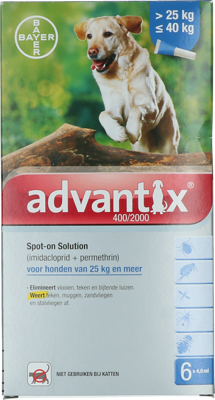Advantix 400/2000 Hond (25 tot 40kg) 6P