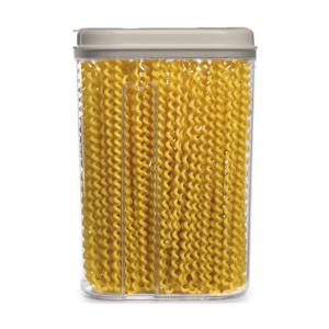Voedselcontainer strooibus - beige - 1500 ml - kunststof - 15 x 8 x 23 cm - voorraadpot