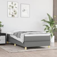 Boxspring bed 80x200 cm stof donkergrijs