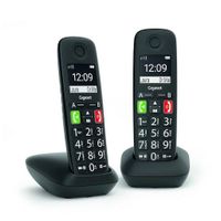 Gigaset E290R-DUO DECT Telefoons 2 Stuks Zwart Gigaset E290R-DUO DECT Telefoons 2 Stuks Zwart