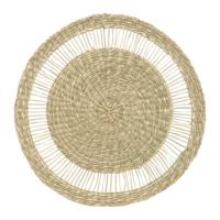 Secret de Gourmet Tafel Placemat - zeegras naturel - rond - 38 cm - Onderleggers