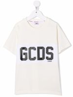 Gcds Kids t-shirt en coton à logo imprimé - Tons neutres