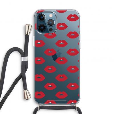 Lips: iPhone 12 Pro Transparant Hoesje met koord