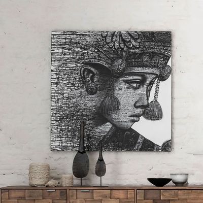 MUST Living Wandpaneel 'Balinese Girl Komang' 100 x 100cm