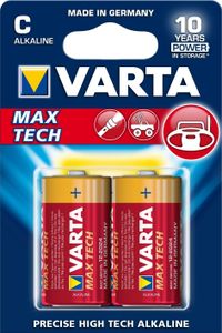 Varta MAX TECH 2x Alkaline C Wegwerpbatterij