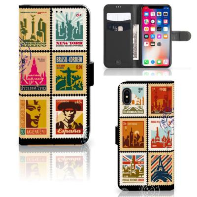 Apple iPhone Xs Max | Flip Cover | Postzegels | Portemonnee hoesje
