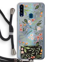 Sweet little flowers: Samsung Galaxy A20s Transparant Hoesje met koord
