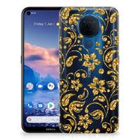 Nokia 5.4 | TPU Case | Gouden Bloemen