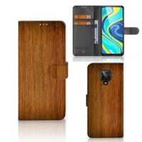 Xiaomi Redmi Note 9 Pro | Note 9S | Book Style Case | Donker Hout | Portemonnee hoesje