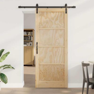 Schuifdeur met beslag 86x211 cm massief grenenhout