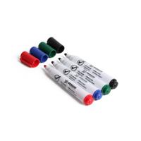 Whiteboard stiften - 4 pack - rood/blauw/groen/zwart - markers