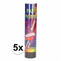 5x Voordelige party poppers  20 cm   - - thumbnail