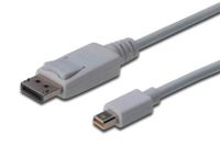 Digitus mini DP - DP, 3m mini DisplayPort DisplayPort Wit - thumbnail