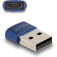Delock 60051 USB 2.0 Adapter USB Type-A male naar USB Type-C female blauw - thumbnail